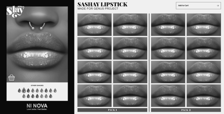 Second Life Marketplace - NI NOVA. Sashay (Genus) Pack 2 (DEMO 1)